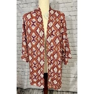 Knox Rose Open Front Kimono Quarter Sleeve Top Womens Sz XS/S